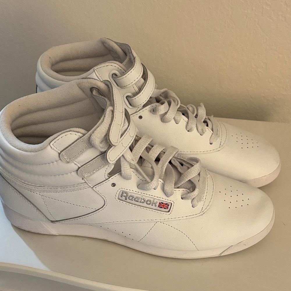 Reebok White High-Top Athletic Shoes